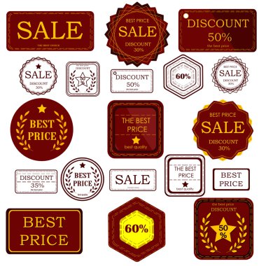 Rozetleri ve sopa satış veya reklam için ayarla