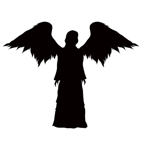 Silhouette of an angel — Stock Vector