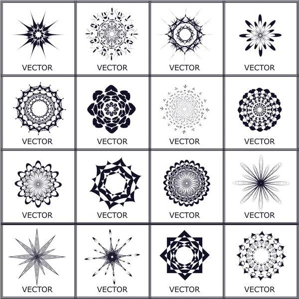 Набір векторних, кристалічних об'єктів — стоковий вектор