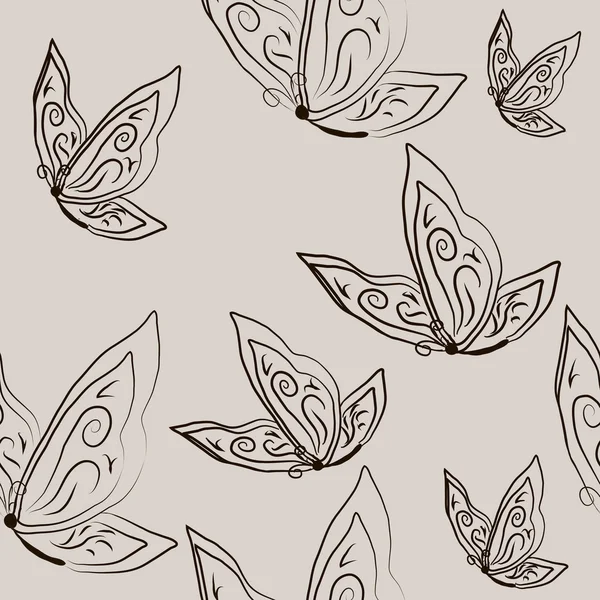 Sans couture avec des papillons — Image vectorielle