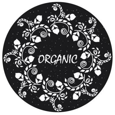 Desen bitkiler için çizim nakış, etnik tarzda garnet