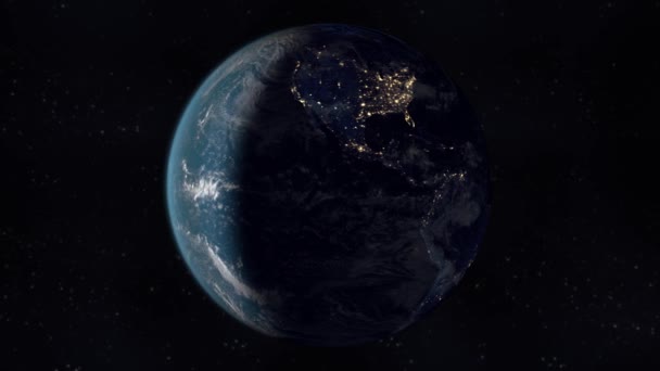 Pământul se învârte văzând America în PAL — Videoclip de stoc