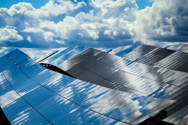 Panels of solar batteries.