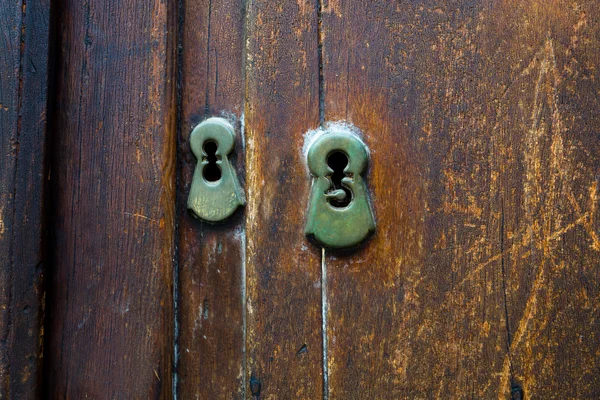 Κλειδαρότρυπα για ένα παλιό κλειδί — Φωτογραφία Αρχείου