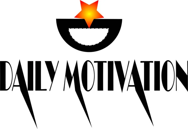 Logo Della Motivazione Quotidiana Vettore Illustrazione Citazioni Motivazione — Vettoriale Stock