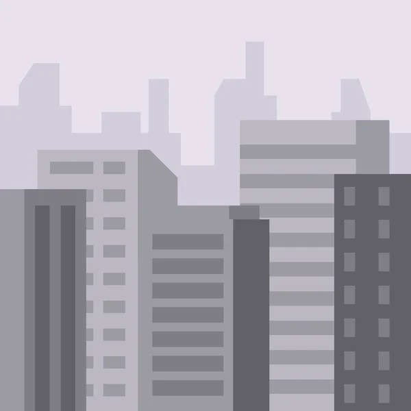 Vector Image Skyline Metropolis City Building Cityscape Skyline Business White — стоковий вектор