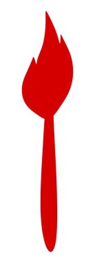 Beyaz arkaplanda kırmızı boya fırçası tasarım ögesi