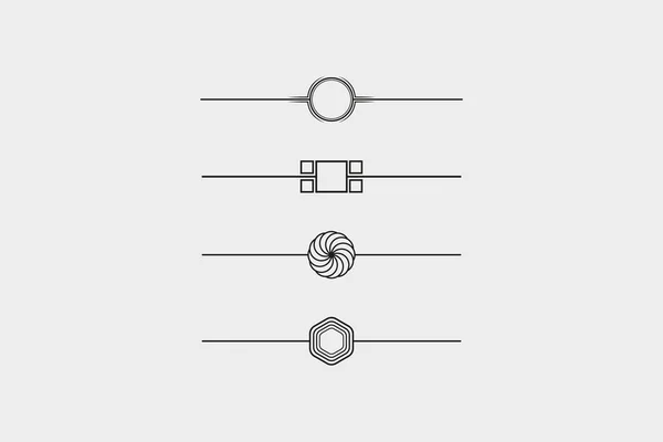 Decorative Line Divider Page Border Vector Illustration — 스톡 벡터