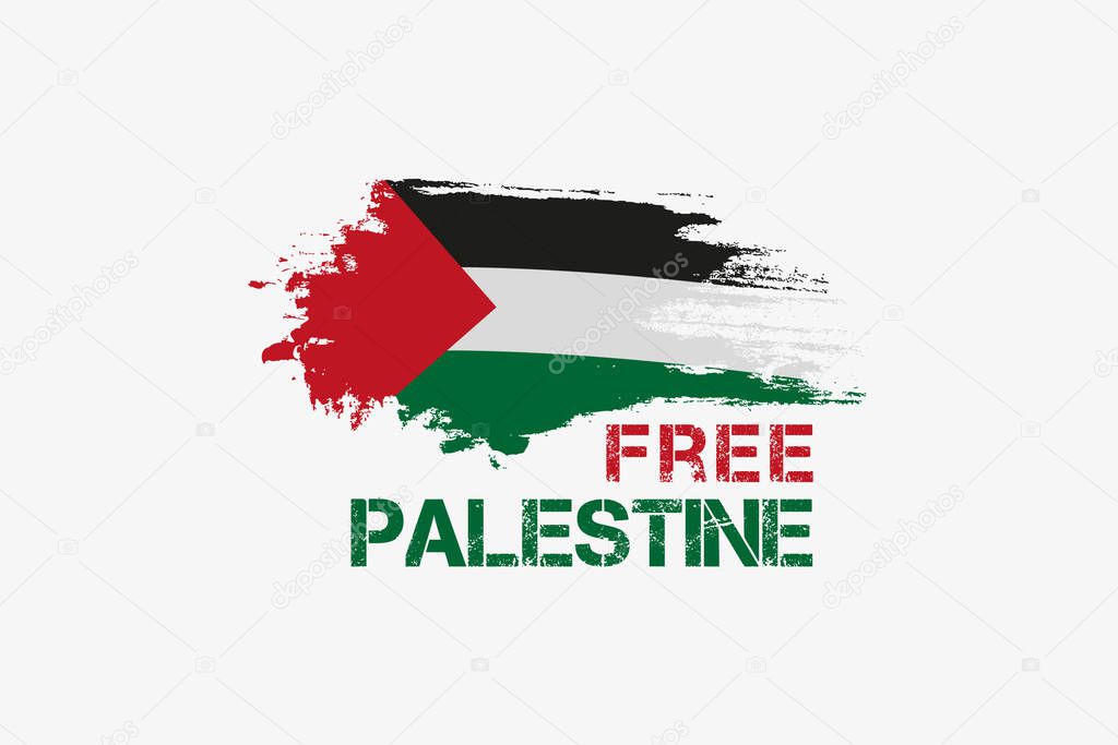 Free Palestine brush vector illustration