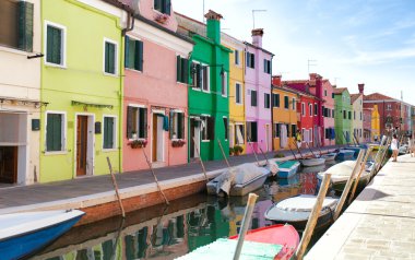 Venedik landmark, burano Adası canal