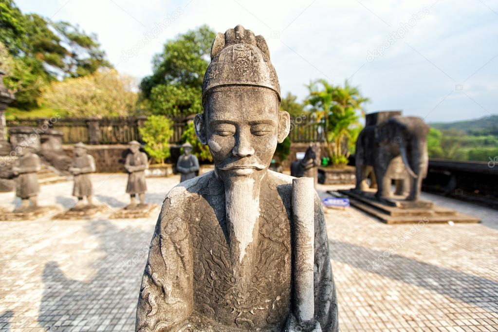 Tomb of Khai Dinh emperor in Hue, Vietnam. A UNESCO World Heritage Site.