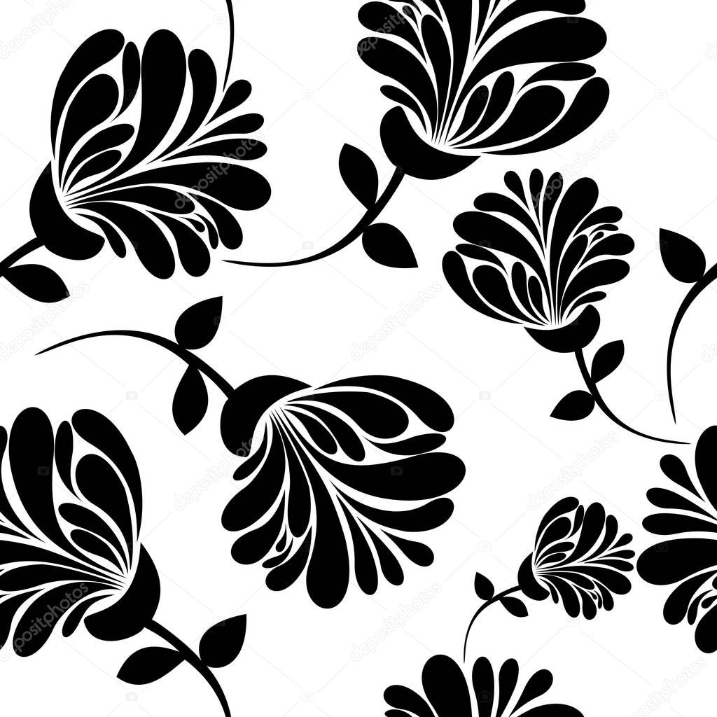 Modern cryshanthemum seamless pattern for your design.cryshanthemum illustration.print on paper or textile.for wallpaper and background