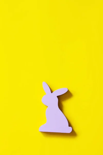 Happy Easter Design Minimal Easter Rabbits Illuminating Yellow Color Year — Stock Photo, Image