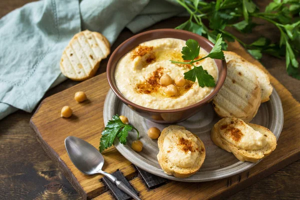Orientul Mijlociu Bucătăria Arabă Hummus Nuanțe Vegetariene Humus Năut Casă — Fotografie, imagine de stoc