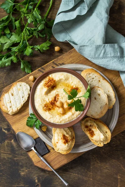 Orientul Mijlociu Bucătăria Arabă Hummus Nuanțe Vegetariene Humus Năut Casă — Fotografie, imagine de stoc