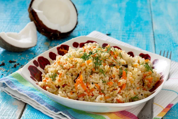 Ghajar pulau- arroz de coco Cocina del sur de la India — Foto de Stock