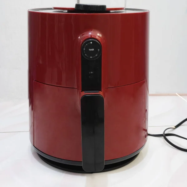 Red Air Fryer 80C 200C Повітряна Техніка Ротарі Контролю Температури — стокове фото