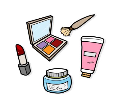 kozmetik set vektör