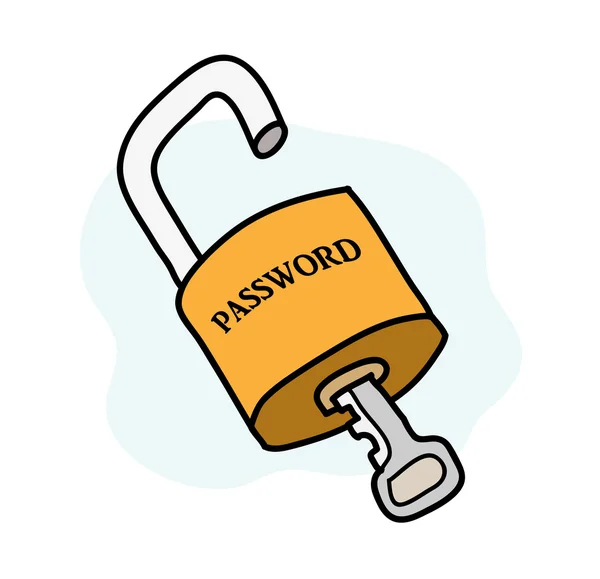 Concetto di sicurezza password — Vettoriale Stock