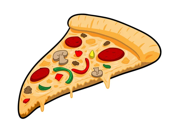 Une part de pizza — Image vectorielle