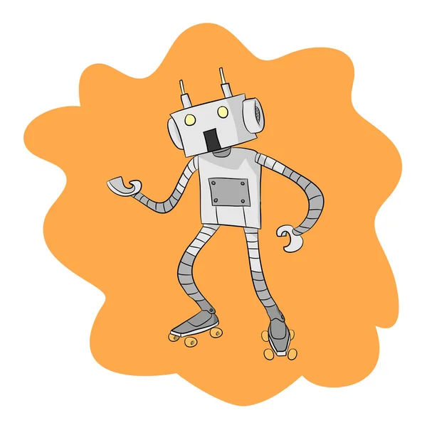 Skatet Roboter — Stockvektor