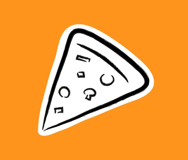Пицца-каракули — стоковый вектор