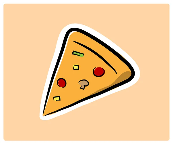 Icono de pizza — Vector de stock