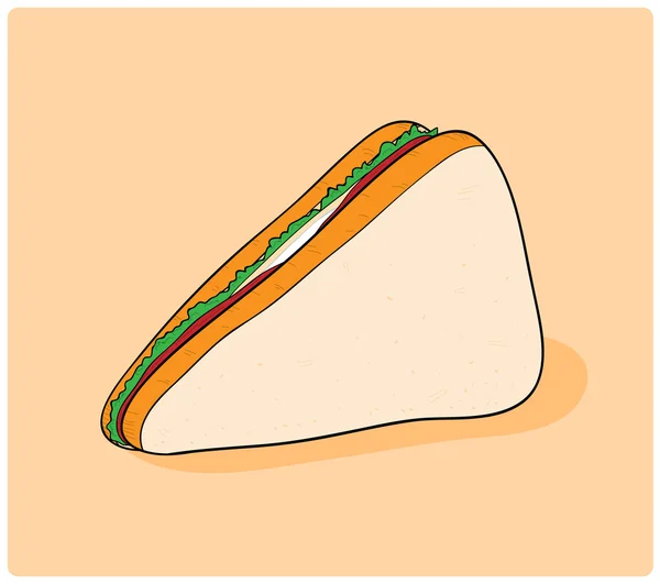 Leckeres Sandwich — Stockvektor