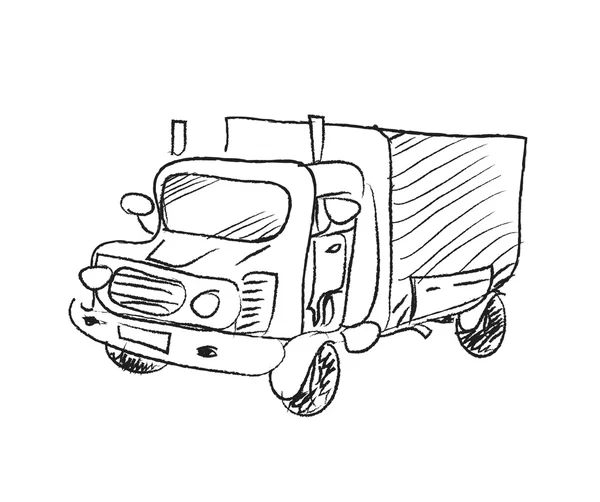 Doodle teherautó — Stock Vector