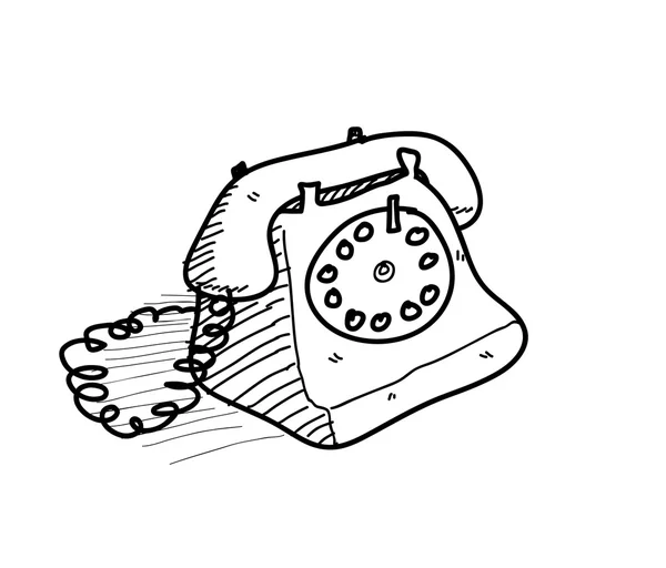 Telefon doodle — Stok Vektör