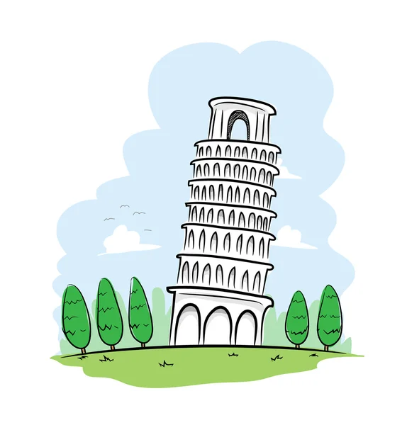 Torre de Pisa — Archivo Imágenes Vectoriales