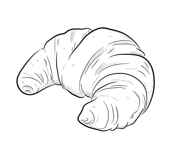 Croissant doodle — Stockvector