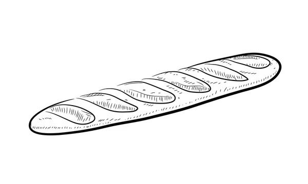 Baguette doodle — Stock Vector