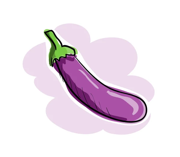 Färska aubergine — Stock vektor