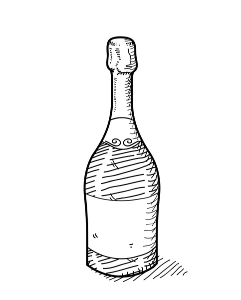 Champagne doodle — Stockvector