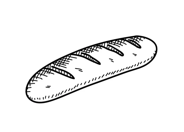 Baguete doodle — Vetor de Stock
