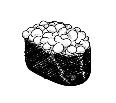 Somon Karaca suşi doodle