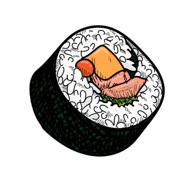 Japon suşi vektör