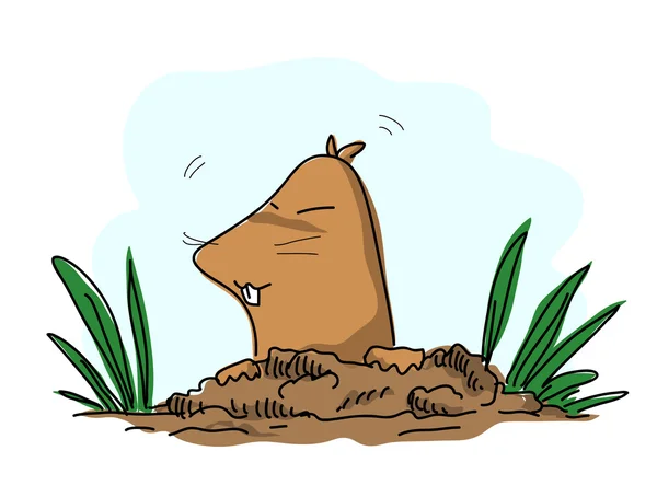 Vecteur de dessin animé de mole — Image vectorielle