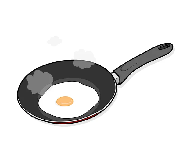 Vaření smažené vejce — Stockový vektor