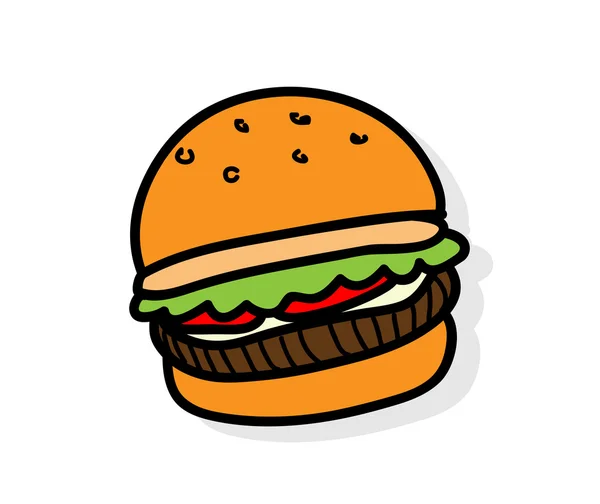 Burger-Symbol-Vektor — Stockvektor