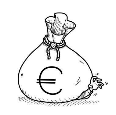 Açgözlü Doodle illüstrasyon