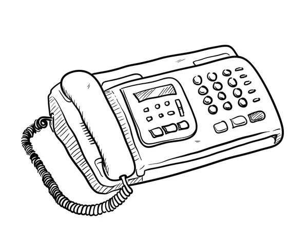 Fax machine doodle — Stockvector