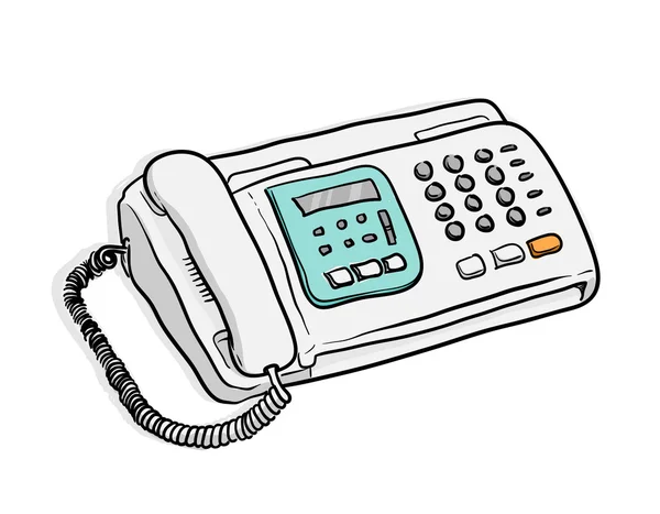 Fax machine illustratie — Stockvector