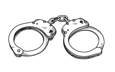 Handcuffs Doodle Vector clipart