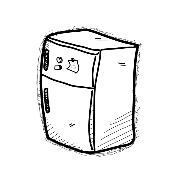 Kühlschrank-Doodle-Symbol — Stockvektor