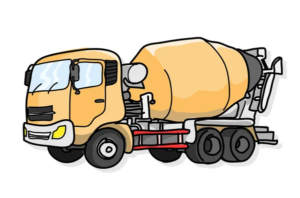 Çimento kamyonu vektör — Stok Vektör