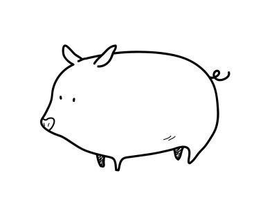Domuz Doodle illüstrasyon