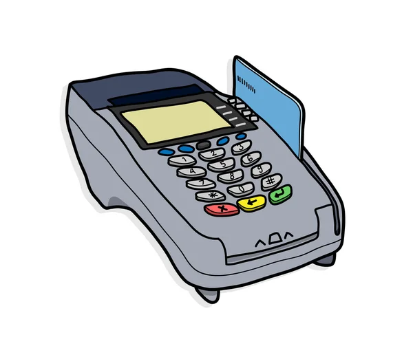 เครื่องอ่านบัตรเครดิต — ภาพเวกเตอร์สต็อก