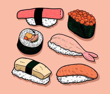Sushi Icon Set clipart